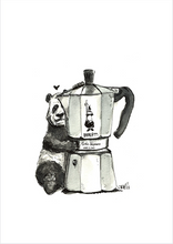 Laden Sie das Bild in den Galerie-Viewer, Bialetti mit Panda Illustration