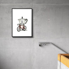 Laden Sie das Bild in den Galerie-Viewer, Bialetti Rennrad Illustration