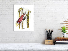 Laden Sie das Bild in den Galerie-Viewer, "Giraffen in Space" Illustration