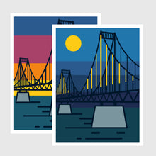 Laden Sie das Bild in den Galerie-Viewer, Uerdinger Rheinbrücke, 2 Druckgrafiken, LIMITED EDITION Set