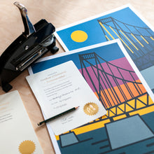 Laden Sie das Bild in den Galerie-Viewer, Uerdinger Rheinbrücke, 2 Druckgrafiken, LIMITED EDITION Set