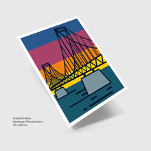 Laden Sie das Bild in den Galerie-Viewer, Uerdinger Rheinbrücke, 2 Druckgrafiken, LIMITED EDITION Set