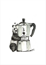 Laden Sie das Bild in den Galerie-Viewer, Bialetti mit Panda Illustration
