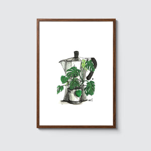 Monstera Bialetti Illustration