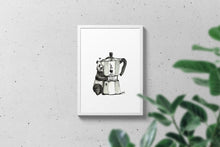 Laden Sie das Bild in den Galerie-Viewer, Bialetti mit Panda Illustration
