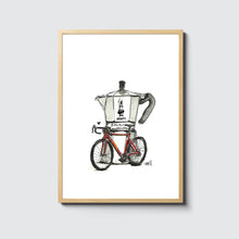 Laden Sie das Bild in den Galerie-Viewer, Bialetti Rennrad Illustration
