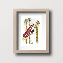 Laden Sie das Bild in den Galerie-Viewer, &quot;Giraffen in Space&quot; Illustration
