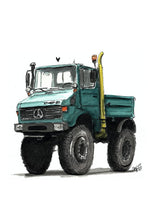 Laden Sie das Bild in den Galerie-Viewer, &quot;Der Unimog&quot; Illustration
