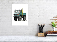 Laden Sie das Bild in den Galerie-Viewer, &quot;Der Unimog&quot; Illustration
