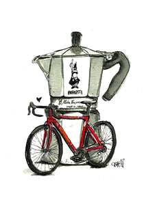 Bialetti Rennrad Illustration