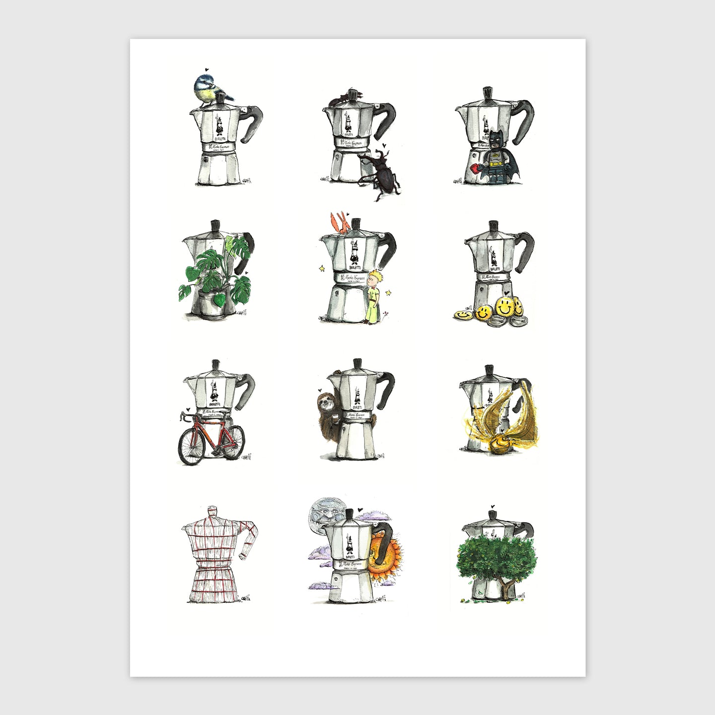 NEU! Bialetti Love - COFFEE ART / LIMITED EDTION (Fine-Art Print 50x70 cm)