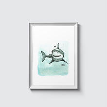 Laden Sie das Bild in den Galerie-Viewer, Sharky Shark....  Haifisch Illustration
