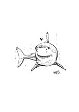 Laden Sie das Bild in den Galerie-Viewer, Sharky Shark....  Haifisch Illustration
