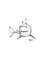 Laden Sie das Bild in den Galerie-Viewer, Sharky Shark....  Haifisch Illustration
