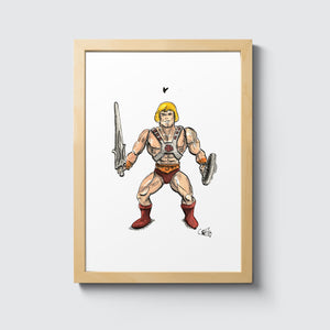 He-Man (original 80er Jahre) - Retro-Illustration / Bild